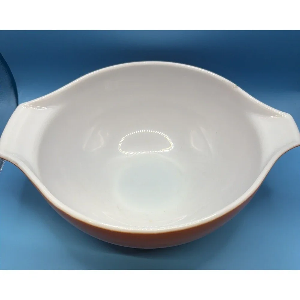 Vintage Pyrex Autumn Harvest Orange Wheat Cinderella Mixing Bowl 2.5 Qt 443